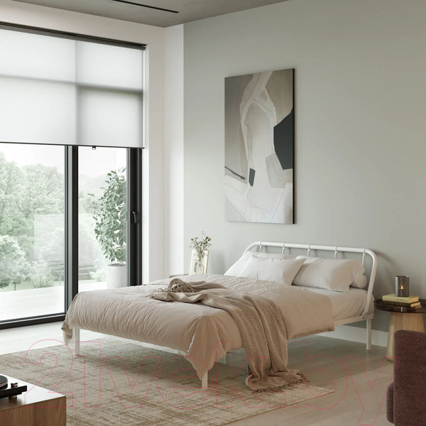 Изображение товара Двуспальная кровать Домаклево Мира 160x200 (белый)