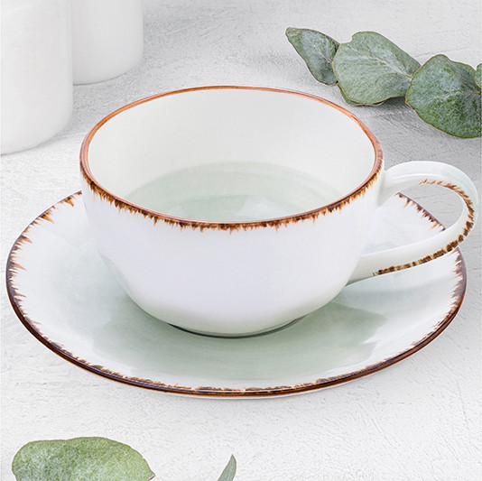 Изображение товара Чашка с блюдцем Elan Gallery Кантри / 760063 (голубой)