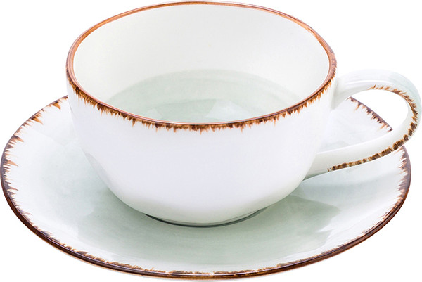 Изображение товара Чашка с блюдцем Elan Gallery Кантри / 760063 (голубой)