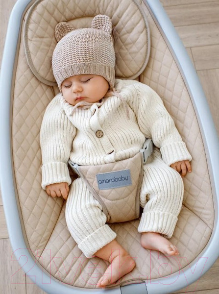 Изображение товара Шапочка для малышей Amarobaby Pure Love Teddy / AB-OD22-PLTe16/03-44 (бежевый, р.44-46)