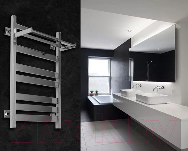 Изображение товара Полотенцесушитель водяной Ростела Квадро V 50 40x80/9 (1/2")