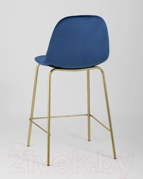 Изображение товара Стул барный Stool Group Валенсия SN полубарный / OS-001CB HLR-64 (велюр синий/ножки золото)