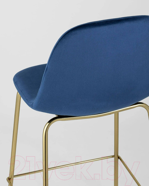 Изображение товара Стул барный Stool Group Валенсия SN полубарный / OS-001CB HLR-64 (велюр синий/ножки золото)