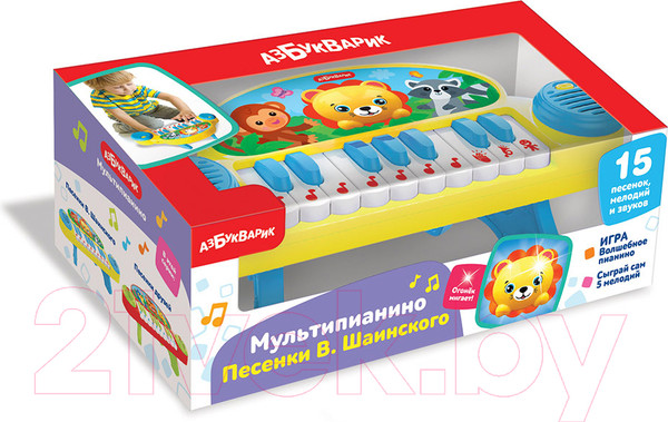 Изображение товара Музыкальная игрушка Азбукварик Песенки В.Шаинского. Мультипианино / 2175