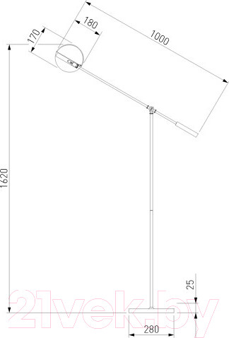 Изображение товара Торшер Евросвет Grazia 01143/1 (черный/золото)