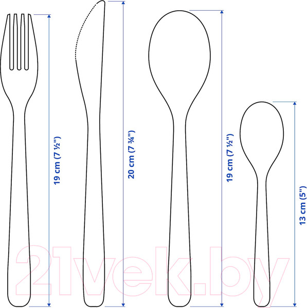 Изображение товара Набор столовых приборов Ikea Мопсиг 003.430.03