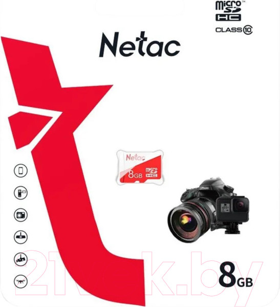Изображение товара Карта памяти Netac microSDXC P500 ECO 8GB (NT02P500ECO-008G-S)
