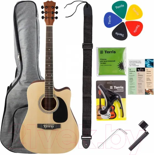 Изображение товара Акустическая гитара Terris TD-045 NA Starter Pack (с аксессуарами)
