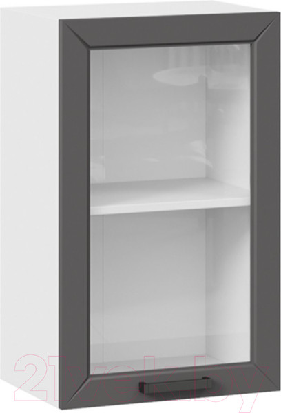 Изображение товара Шкаф навесной для кухни ТриЯ Лорас 1В45С (белый/холст вулкан)