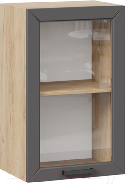 Изображение товара Шкаф навесной для кухни ТриЯ Лорас 1В45С (дуб крафт золотой/холст вулкан)