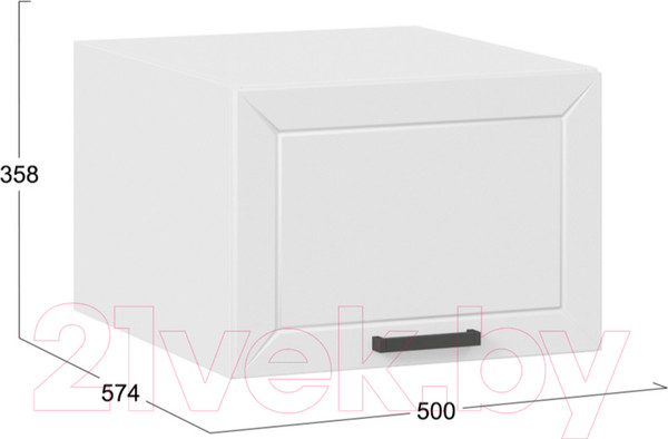 Изображение товара Шкаф навесной для кухни ТриЯ Лорас 1В5ГП (белый/холст белый)