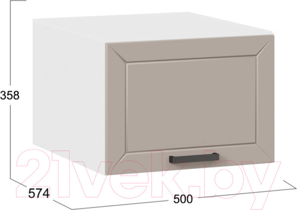 Изображение товара Шкаф навесной для кухни ТриЯ Лорас 1В5ГП (белый/холст латте)