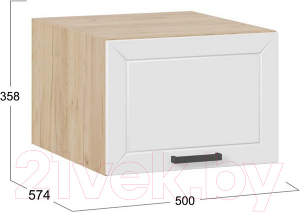 Изображение товара Шкаф навесной для кухни ТриЯ Лорас 1В5ГП (дуб крафт золотой/холст белый)