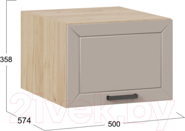 Изображение товара Шкаф навесной для кухни ТриЯ Лорас 1В5ГП (дуб крафт золотой/холст латте)