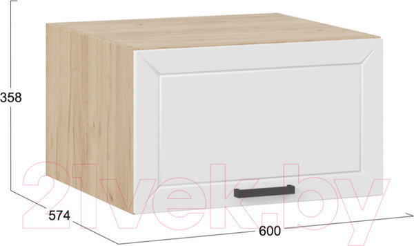 Изображение товара Шкаф навесной для кухни ТриЯ Лорас 1В6ГП (дуб крафт золотой/холст белый)