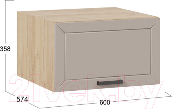 Изображение товара Шкаф навесной для кухни ТриЯ Лорас 1В6ГП (дуб крафт золотой/холст латте)