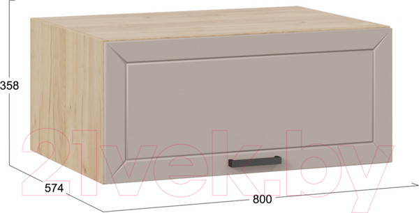 Изображение товара Шкаф навесной для кухни ТриЯ Лорас 1В8ГП (дуб крафт золотой/холст латте)