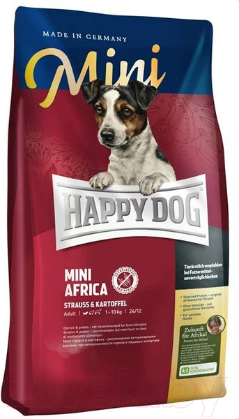 Изображение товара Сухой корм для собак Happy Dog Mini Africa. С мясом страуса / 61231 (4кг)