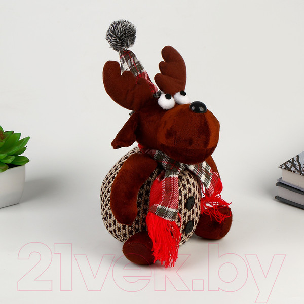 Изображение товара Мягкая игрушка Sima-Land Олень с шарфиком / 9546686
