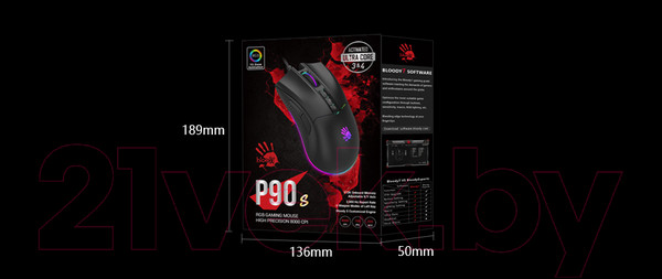 Изображение товара Мышь A4Tech Bloody P90s Stone (черный)