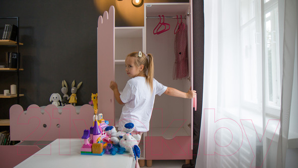 Изображение товара Шкаф-пенал Файрум Пиги / ФР20-ПГ01 (розовый)