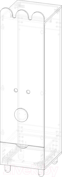 Изображение товара Шкаф-пенал Файрум Пиги / ФР20-ПГ01 (розовый)