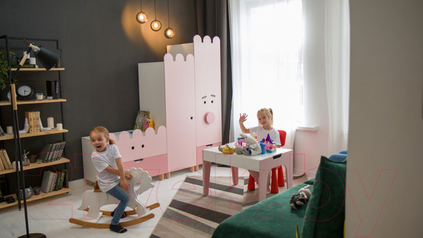 Изображение товара Шкаф-пенал Файрум Мини Пиги / ФР20-ПГ02 (розовый)