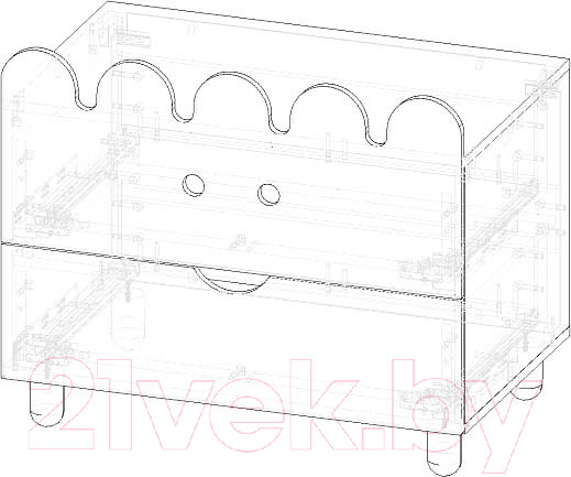 Изображение товара Комод Файрум Пиги / ФР20-ПГ04 (розовый)