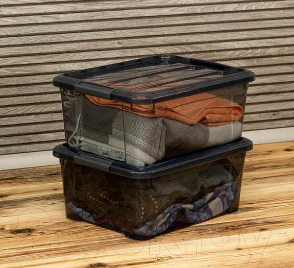 Изображение товара Ящик для хранения Idea М2337 (черный прозрачный)