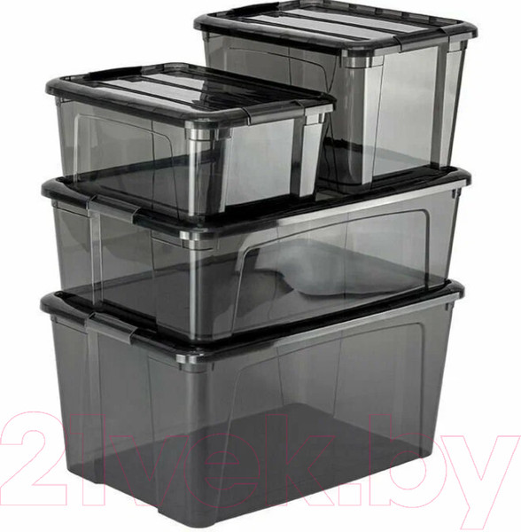 Изображение товара Ящик для хранения Idea М2337 (черный прозрачный)