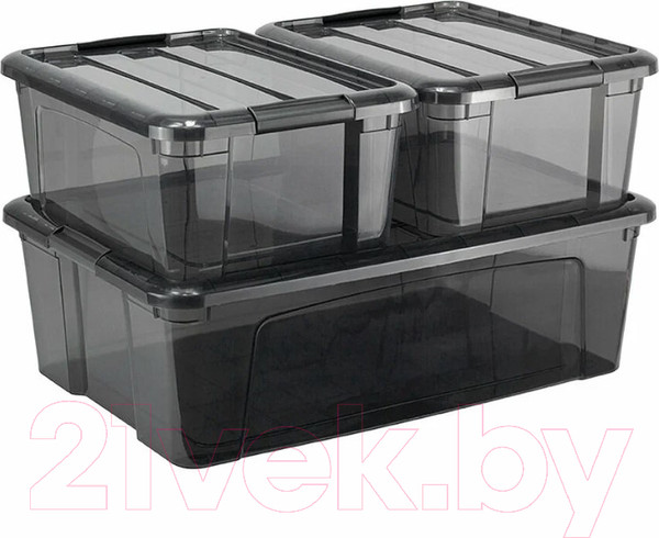 Изображение товара Ящик для хранения Idea М2337 (черный прозрачный)