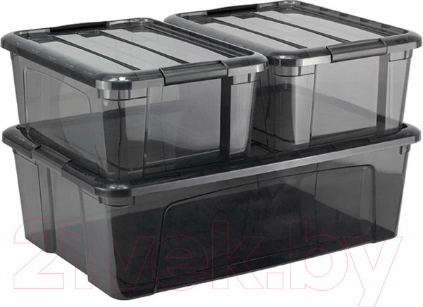 Изображение товара Ящик для хранения Idea М2338 (черный прозрачный)