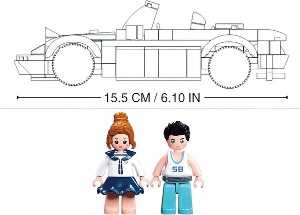 Изображение товара Конструктор инерционный Sluban Кабриолет / M38-B1128