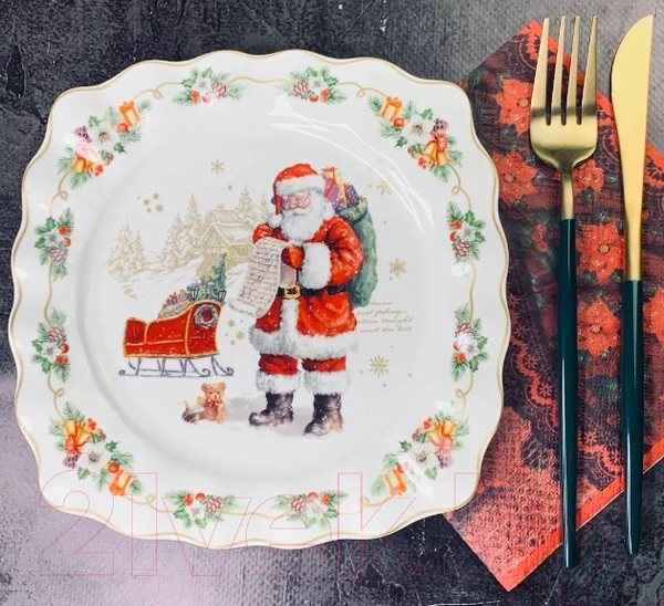 Изображение товара Набор тарелок Lenardi Новогодний 205-310 (6шт)