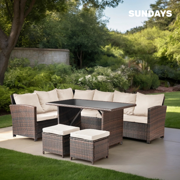 Изображение товара Комплект садовой мебели Sundays Santorini SFS 019 (бежевые подушки)