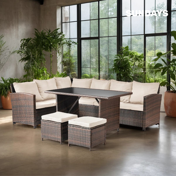 Изображение товара Комплект садовой мебели Sundays Santorini SFS 019 (бежевые подушки)