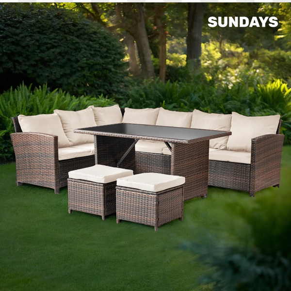 Изображение товара Комплект садовой мебели Sundays Santorini SFS 019 (бежевые подушки)