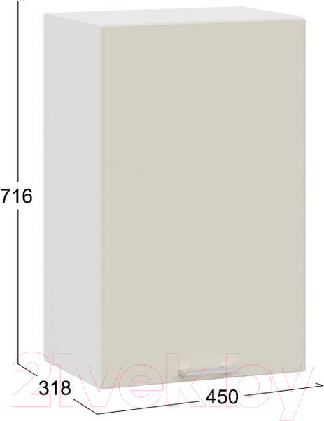 Изображение товара Шкаф навесной для кухни ТриЯ Габриэлла 1В45 (белый/крем)