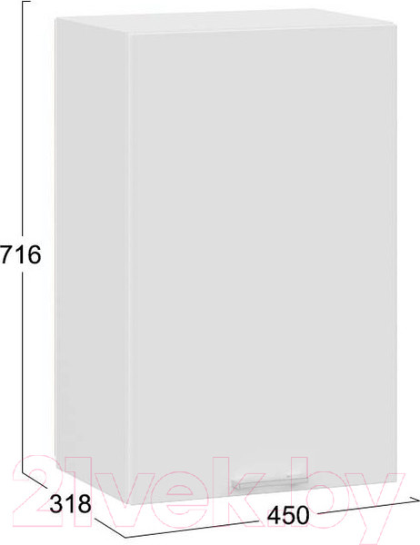 Изображение товара Шкаф навесной для кухни ТриЯ Габриэлла 1В45 (белый/сноу)