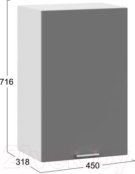 Изображение товара Шкаф навесной для кухни ТриЯ Габриэлла 1В45 (белый/титан)