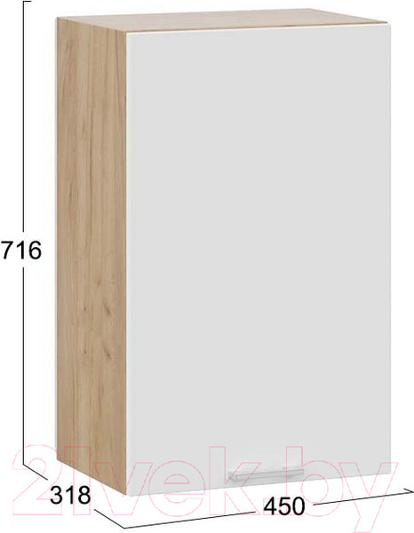 Изображение товара Шкаф навесной для кухни ТриЯ Габриэлла 1В45 (дуб крафт золотой/сноу)