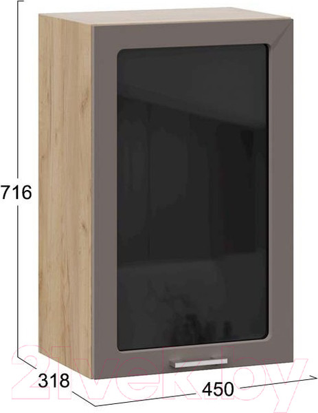 Изображение товара Шкаф навесной для кухни ТриЯ Габриэлла 1В45С (дуб крафт золотой/муссон)