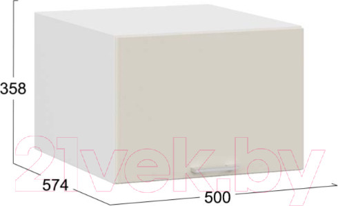 Изображение товара Шкаф навесной для кухни ТриЯ Габриэлла 1В5ГП (белый/крем)