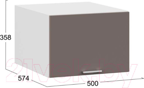 Изображение товара Шкаф навесной для кухни ТриЯ Габриэлла 1В5ГП (белый/муссон)