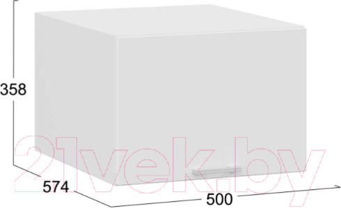 Изображение товара Шкаф навесной для кухни ТриЯ Габриэлла 1В5ГП (белый/сноу)