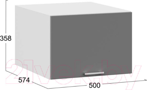 Изображение товара Шкаф навесной для кухни ТриЯ Габриэлла 1В5ГП (белый/титан)