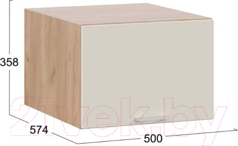 Изображение товара Шкаф навесной для кухни ТриЯ Габриэлла 1В5ГП (дуб крафт золотой/крем)