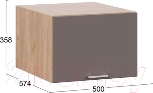 Изображение товара Шкаф навесной для кухни ТриЯ Габриэлла 1В5ГП (дуб крафт золотой/муссон)