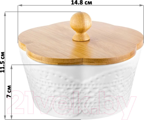 Изображение товара Емкость для хранения Elan Gallery Кружево / 540320