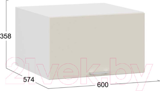 Изображение товара Шкаф навесной для кухни ТриЯ Габриэлла 1В6ГП (белый/крем)